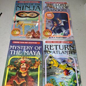 Choose Your Own Adventure 4 Book lot Ninja Jewels Maya Atlantis CYOA 4 5 18 92